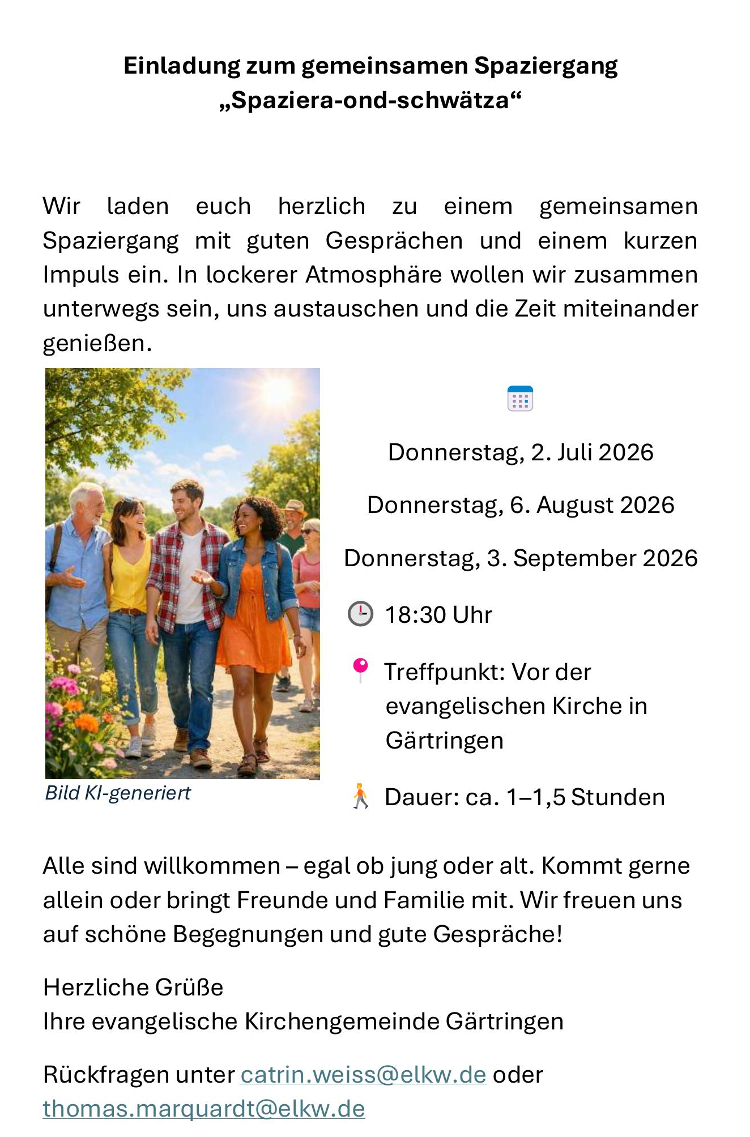 Spaziere und schwätza