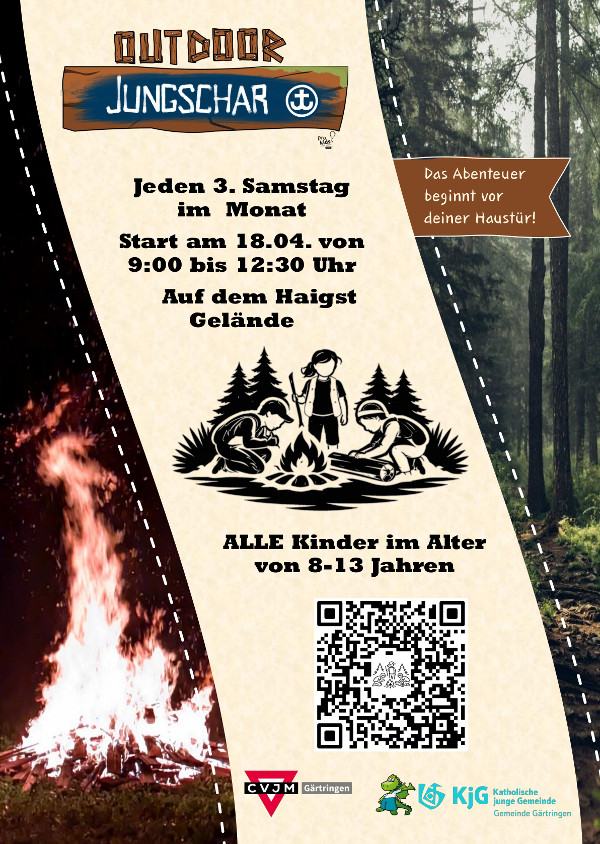 Outdoor Jungschar Kinder am Lagerfeuer
